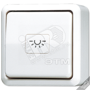 Кнопка накладная без фиксации 1п 1НО слоновая кость