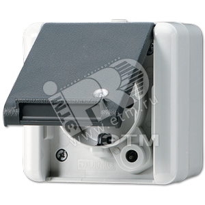 Штепсельная розетка SCHUKO 16А 250V~ с индикацией для накладного монтажа IP44 - JUNG