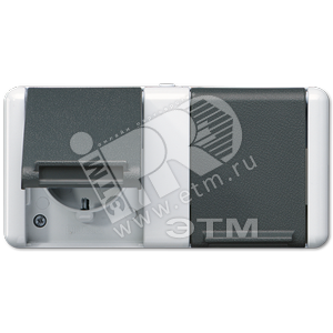 Розетка двойная горизонтальная SCHUKO 16A 250V накладная IP44 - JUNG