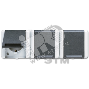 Розетка тройная горизонтальная SCHUKO 16A 250V накладная IP44 - JUNG