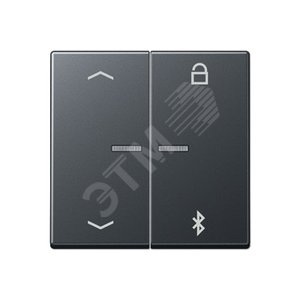 Таймер универсальный Bluetooth со  стрелками  для LB вставки  жалюзи  /  освещение . Серия A500  Материал- термопласт  Цвет- матовый антрацит - JUNG