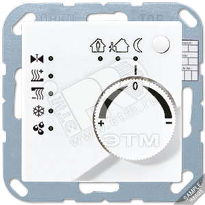 KNX-регулятор с ручкой для установки температуры  слоновая кость (A2178)