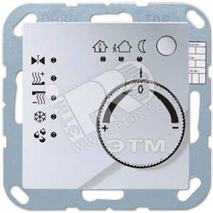 KNX-регулятор с ручкой для установки температуры  алюминий (A2178AL) - JUNG