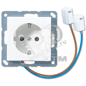 Розетка штепсельная SCHUKO 16A 250V с подцветкой белая - JUNG