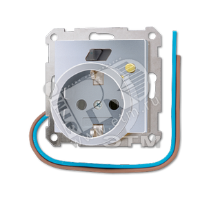 Розетка штепсельная FI-SCHUKO 16A 250V алюминий (A520.30AL) - JUNG
