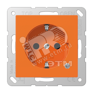Розетка штепсельная SCHUKO 16A 250V термопласт оранжевая - JUNG