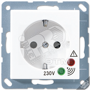 Розетка штепсельная SCHUKO 16А 250V с защитой от перенапряжения (A521KIUF)