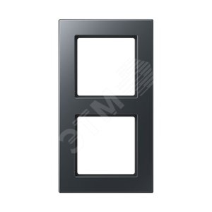 Рамка 2-я для горизонтальной/вертикальной установки  Серия- A550  Материал- термопласт. Цвет- матовый антрацит