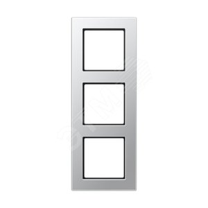 Рамка 3-я для горизонтальной/вертикальной установки  Серия- A550  Материал- термопласт. Цвет- алюминий