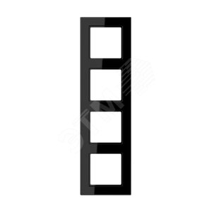 Рамка 4-я для горизонтальной/вертикальной установки  Серия- A550  Материал- термопласт. Цвет- черный