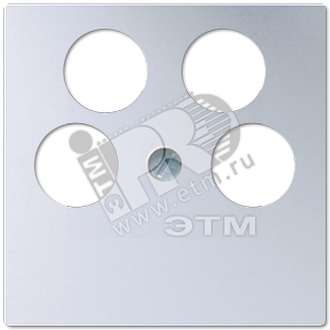 Крышка для SAT-TV-розетки с 4-мя гнездами  алюминий
