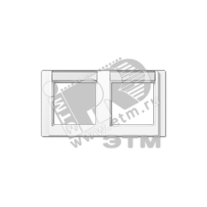 Рамка 2 поста с полем для надписи белая