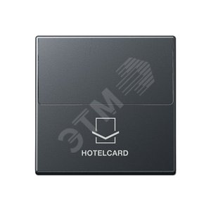 Накладка карточного выключателя (без механизма)  Серия A500  Материал- ударопрочный термопласт  Цвет- матовый антрацит