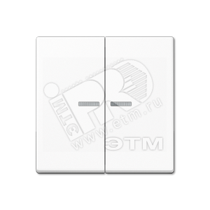 Клавиша 2-я для выключателей и кнопок  с окошком для подсветки. Серия A500  Материал- дуропласт  Цвет- белый