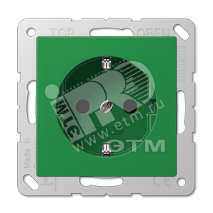 Розетка штепсельная SCHUKO 16A 250V зеленая (ABA520GN) - JUNG