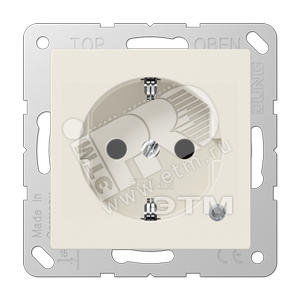 Розетка штепсельная SCHUKO 16A 250V с индикацией напряжения слоновая кость (ABA520KO) - JUNG
