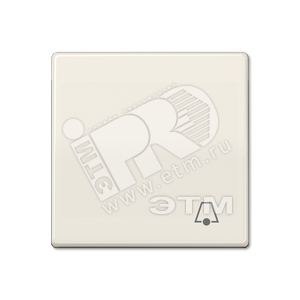 Клавиша для выключателя с символом  звонок   слоновая кость