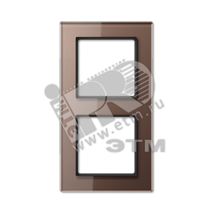 Рамка 2-я для горизонтальной/вертикальной установки  Серия- ACreation  Материал- стекло  Цвет- мокко