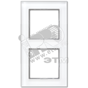 Рамка 2-я для горизонтальной/вертикальной установки  Серия- ACreation  Материал- стекло  Цвет- белый