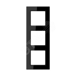 Рамка 3-я для горизонтальной/вертикальной установки  Серия- ACreation  Материал- термопласт. Цвет- черный - JUNG