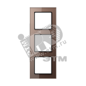 Рамка 3-я для горизонтальной/вертикальной установки  Серия- ACreation  Материал- стекло  Цвет- мокко