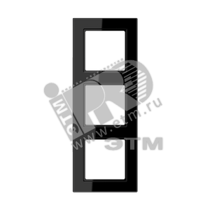 Рамка 3-я для горизонтальной/вертикальной установки  Серия- ACreation  Материал- дуропласт  Цвет- черный