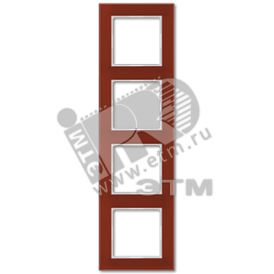 Рамка 4-я для горизонтальной/вертикальной установки  Серия- ACreation  Материал- стекло  Цвет- красный