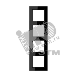 Рамка 4-я для горизонтальной/вертикальной установки  Серия- ACreation  Материал- дуропласт  Цвет- черный - JUNG