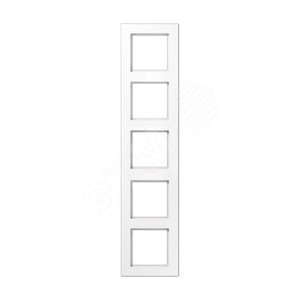 Рамка 5-я для горизонтальной/вертикальной установки  Серия- ACreation  Материал- термопласт. Цвет- белый