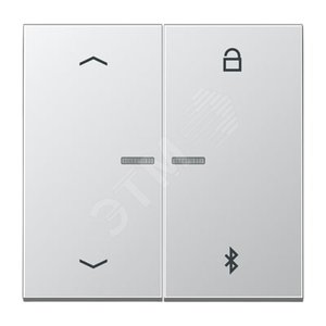 Таймер универсальный Bluetooth со  стрелками  для LB вставки  жалюзи  /  освещение . Серия LS990  Материал- металл  Цвет- алюминий (AL1751PBT) - JUNG