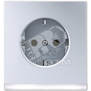 Штепсельная розетка SCHUKO 16A 250V~ с LED-подсветкой  антрацит - JUNG