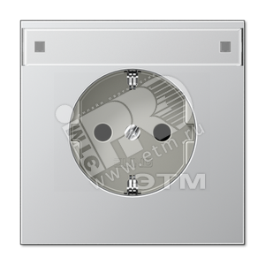 Розетка штепсельная SCHUKO 16A 250V с защитой от детей и полем для надписи алюминий - JUNG