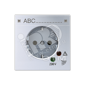 Штепсельная розетка SCHUKO 16А 250V~ с защитой от перенапряжения  алюминий - JUNG