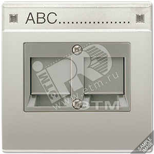 Крышка для 2-х модульных гнезд AMP 5 категория алюминий