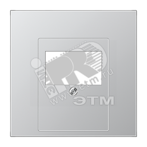 Накладка для USB розетки (ТАЕ гнезда)  Серия LS990  Материал- металл  Цвет- алюминий