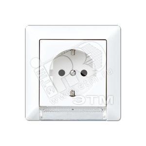 Розетка штепсельная SCHUKO 16A 250V с LED подцветкой белая - JUNG