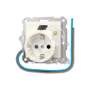 Розетка FI-SCHUKO 16A 250V слоновая кость (AS520.30) - JUNG
