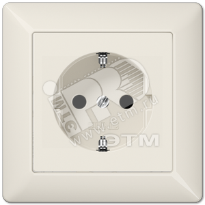 Розетка штепсельная SCHUKO 16A 250V с защитой от детей слоновая кость - JUNG