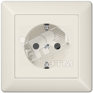 Розетка штепсельная SCHUKO 16A 250V с защитой от детей слоновая кость (AS520NKI) - JUNG