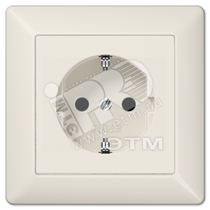 Розетка штепсельная SCHUKO 16A 250V с защитой от детей слоновая кость - JUNG