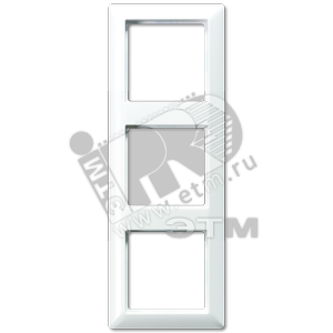 Рамка 3-я для горизонтальной/вертикальной установки  Серия- AS550  Материал- термопласт  Цвет- белый