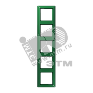 Рамка 5-я для горизонтальной/вертикальной установки  Серия- AS550  Материал- термопласт  Цвет- зеленый