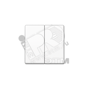 Клавиша 2-я для выключателей и кнопок  без подсветки. Серия AS500  Материал- дуропласт  Цвет- белый