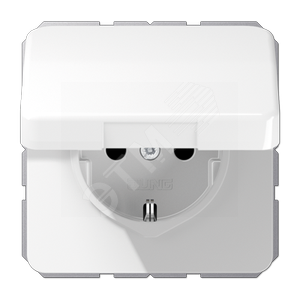 Розетка штепсельная SCHUKO 16A 250V с защитой от  влажности, белая - JUNG