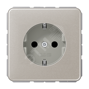 Розетка штепсельная SCHUKO 16A 250V платина