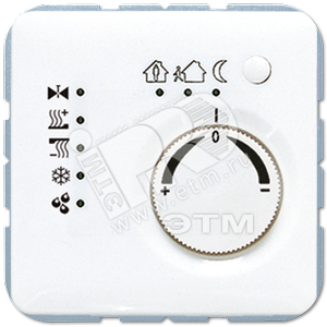 KNX-регулятор с шинным сопряжением с ручкой для установки температуры  белый - JUNG