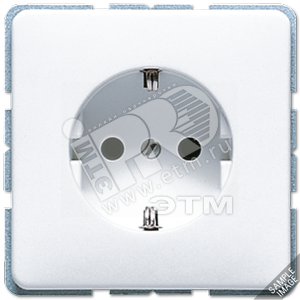 Штепсельная розетка SCHUKO 16A 250V~ с защитой от детей  центральная плата  синяя - JUNG