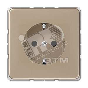 Розетка штепсельная SCHUKO 16A 250V с защитой от детей золотая бронза (CD520KIGB) - JUNG