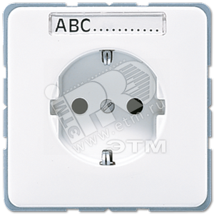 Розетка штепсельная SCHUKO 16A 250V с полем для надписи белая (CD520NAWW) - JUNG