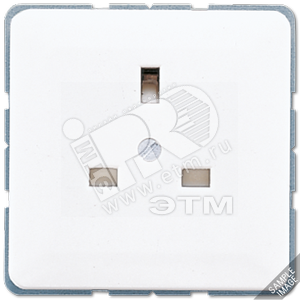 Розетка британского стандарта 13А 250V двухполюсная, с заземлением и защитой от детей  черная